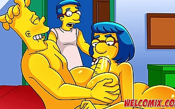 Japanese MILF Slut: Bart Is Fucking His Best Friend's Hot Mom in The Simptoons Simpsons Porno!