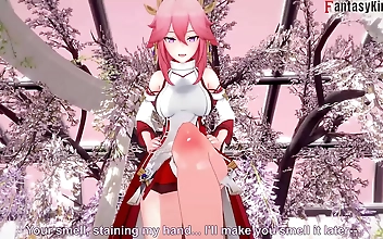 Indulge in the Luscious Yae Miko: Genshin Impact POV Promo on PTRN and Sheer Fantasyking3