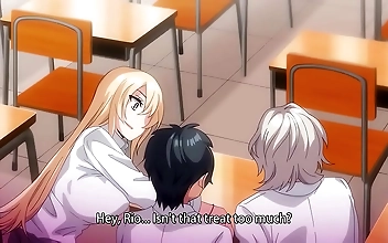 Japanese Porn: Two Busty Hentai College Girls Go Wild in a Sizzling Threesome