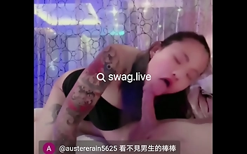 JAV Star Lvy Pei's Tattooed Ponytail Swaglive Fuckfest - You Won't Believe Her Rear-Entry Moves!