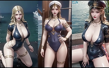 Get Ready to Drool Over This Sexy Navy Woman s Huge Breasts! - AI Painting