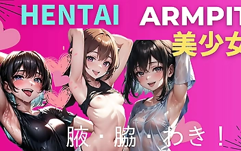 luscious Young Women Mesmerize with Their Sexy Armpits in Hentai AI-generated Video