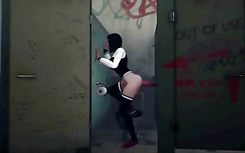 Gloryholing like a pro! Devouring the luscious MILF in the JAV gloryhole