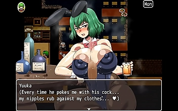 Japanese Beauty Yuka Scatters Shard of Yokai in Hentai Game Ep8! Bunny Suit Titfuck with Massive Cum Load on Her Face