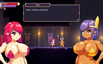 JAV MILF with Enchanting Body Enjoys Lesbian Fun with Naughty Goblin in Hentai Game
