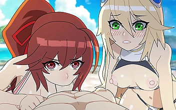 Unleash Your Lust for the Seductive Sirens of Beach Episode: Blazblue Hentai