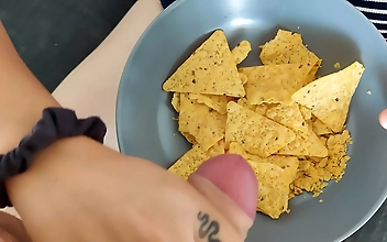 Satisfy Your Hunger with this Enticing Sperm Sauce for Your Nachos!