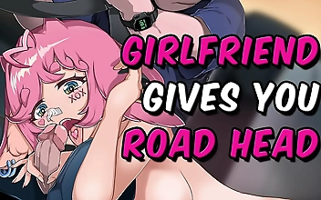 ASMR Roleplay: Sucking Your Cock While You Drive - Enjoy the Ultimate Pleasure