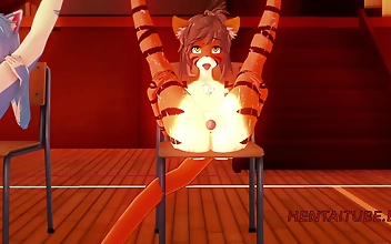 Yiff Squirt and Play: A Furry Orgy of Four Sexy Girls with Dildos