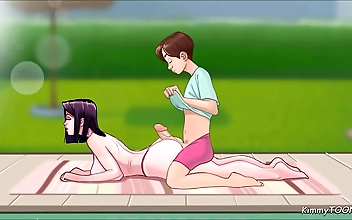 Getting Intimate with the Hot Neighbor: A JAV Footjob by the Poolside