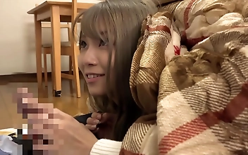 JAV Enchantress Endures Agonizing Lower Half Prank in a Kotatsu - Part 1