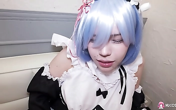 Miu Akinos Luscious Asian Maid Rubs Herself with a Dildo on the Couch: An Alluring Clip You Have to See!