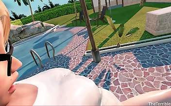 JAV Fucktoy Sluts Get Wet at the Pool - Steaming hotties with luscious curves drenched in water! Japanese Asian Girls Exclusive! composition!