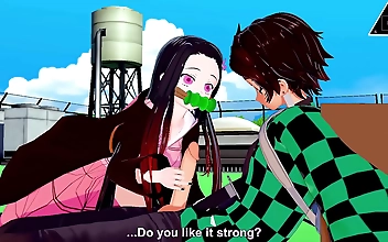 JAV Porn: Luscious Tanjiro Nezuko Gives Mind-Blowing Handjob in Demon Slayer Hentai Scene