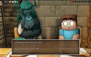 JAV Hentai Parody Game: HornyCraft Ep20 - Creeper Girl s Massive Tits Explode Out of Her Bikini at the Beach