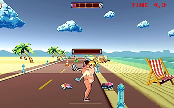 JAV Babe Enchants with Luscious Curves in HENTAI Game PornPlay: Public Creampie & 69 on the Beach