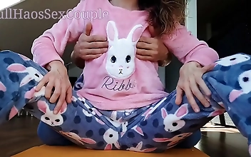 JAV Dream Come True: Stepdaddy Teases Small Tits Asian Teen, 18, and Masturbates Her Pussy