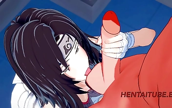 JAV Hottie Kurenai Gives Naruto a Steamy Blowjob and Handjob Cums in Her Mouth