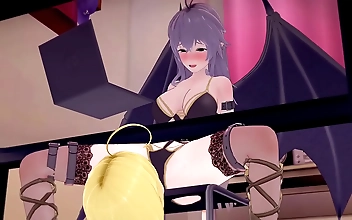 I am gushing over this JAV treasure! A luscious enchanting hentai succubus seduces her lucky slave with a nasty drinking game