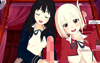 JAV: Luscious Chisato Takina s Male POV 3P Sex in 3DCG Hentai Eroge - Koikatsu Japanese