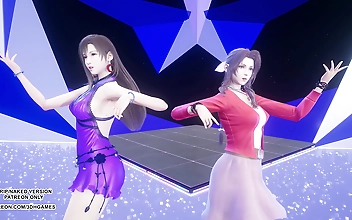 JAV Hentai Kpop Dance Final Fantasy - Taeyeon, Tifa, Aerith, and Lockhart Uncensored Sex Scene