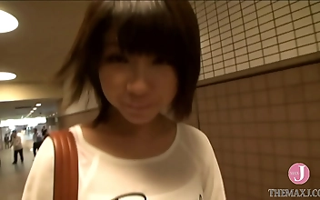 lusciousJAV model with a cute little devilish face teases men with her cock licking skills and moans with pleasure while straddling the cock!