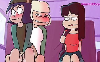 Busty Futa Slut Gets Pounded on Public Bus in Uncensored Cartoon Porn