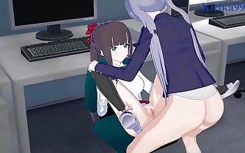 Aoba Suzukaze and Hifumi Takimotos Luscious Futanari Pleasure - A New Game for Your Eyes only!