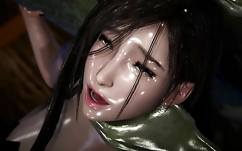 JAV Porn: Tifa's Tight Pussy Gets Stretched by a Massive Orc Cock