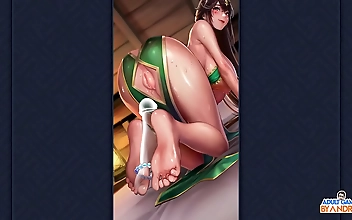 JAV Goddess Gives Foot Worship to Thick Cock: A Kings Obsession