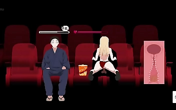 Unleash Your Inner Slut with a Hot Blonde at the Cinema - My Dress Up Darling In Cinema