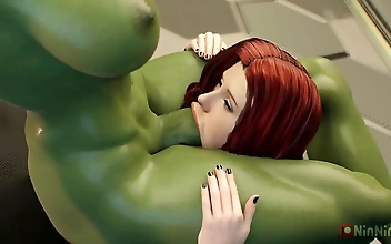 NinNinja3D Presents: Black Widow x Futa She-Hulk - A Luscious Asian Enchantress Sexual Adventures