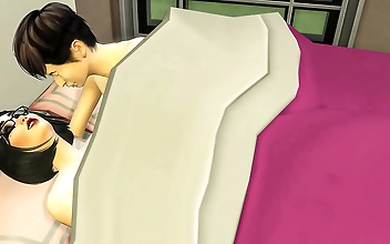 Japanese Stepmom Pussy Saga: Virgin Step-son Cant Resist Her Alluring Vagina on Business Trip