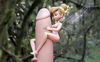 Rejoice in the Luscious Tinker Bell s Rainbow Orgy with an Enormous Monster Dick in 3D Hentai Animation