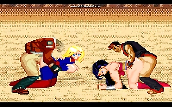 JAV Bombshell Kim Dong Hwan and Terry Take on Wonder Woman and Ms Marvel in an Epic Battle of Sexual Proportions