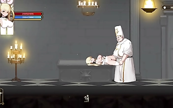 Welcome to the Pussy Demolition Chamber! Cute Angelic Girl Gets Fucked by Priest & Goblins with Big Cocks