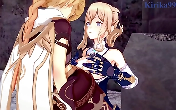 Luscious Lumine and Jean Gunnhildr s Enchanting Aether-Filled Sex Scene in Genshin Impact Hentai! Sluts Gone Wild!