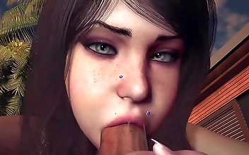 Satisfy your thirst with this pink miracle - a tight-lipped angel deep-throating a massive pleasure tool in stunning 3D!