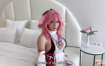 Relish in the Seductive Lusciousness of Yae Miko: A JAV Masterpiece of Facesitting Deepthroat and Rough Fucks