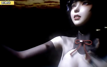 Japanese Hentai 3D Goddess: Busty Beauty Gets Horny on Train