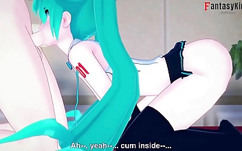 Japanese Virtual Idol Hatsune Miku in Luscious POV Sucking and Fucking Scene