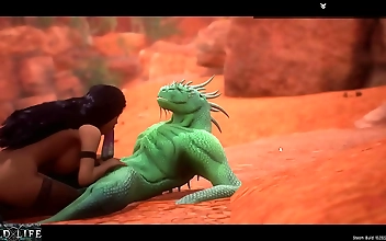 Japanese Wild Life: Luscious Schoolgirl Gets Double-Teamed by Two-Cocked Lizard!