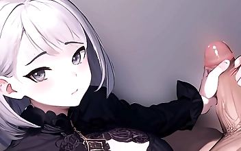 JAV Dreams: Alluring Anime Enchantress Jerks Off a Huge Cock in P