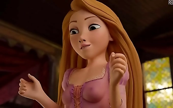 JAV Animation: Rapunzel's Cock-Hungry Footjob Adventure - Luscious Enchantress Teases and Pleasures with Her Feet