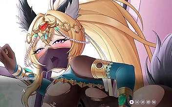 Unleash Your Desires with the Luscious Kaiju Princess & Her Detective Servant in Hentai Game Part 2!