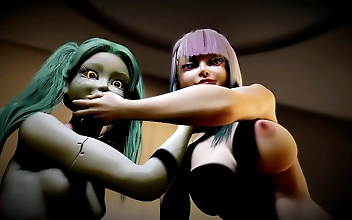 Cum Inside the Cyberpunk World of Edgerunners with the Enchanting Rebecca and Sexy Lucy in a Luscious Threesome