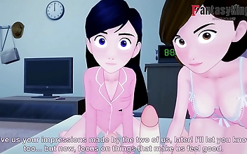 JAV Dream Come True: Helen Parr and Violet Parr Together with a Lucky Fan!