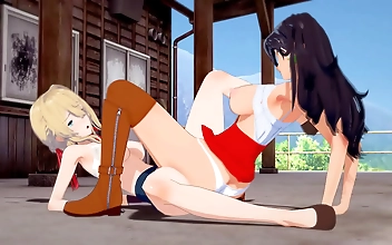 Unleash Your Wildest Fantasies with Violet and Cattleya's Scorching Lesbian Scissoring Session: Only for the Brave and Daring!