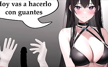 Cumming for JOI HENTAI Handjobs with a Gloved Teacher - Mind-Blowing Pleasure Guaranteed!