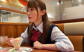 Japanese Hamedori JK and Uncle Share Salacious Sex Session with Luscious MILF with F-Cup Tits and Slender Body